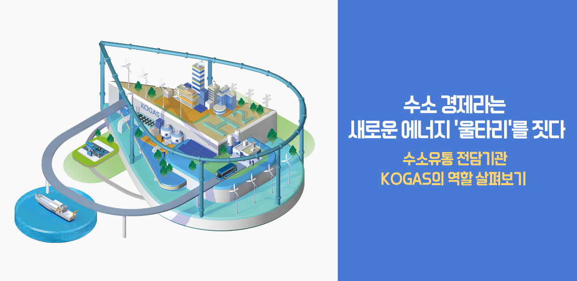 수소 경제라는 새로운 에너지 '울타리'를 짓다 수소유통 전담기관 KOGAS의 역할 살펴보기