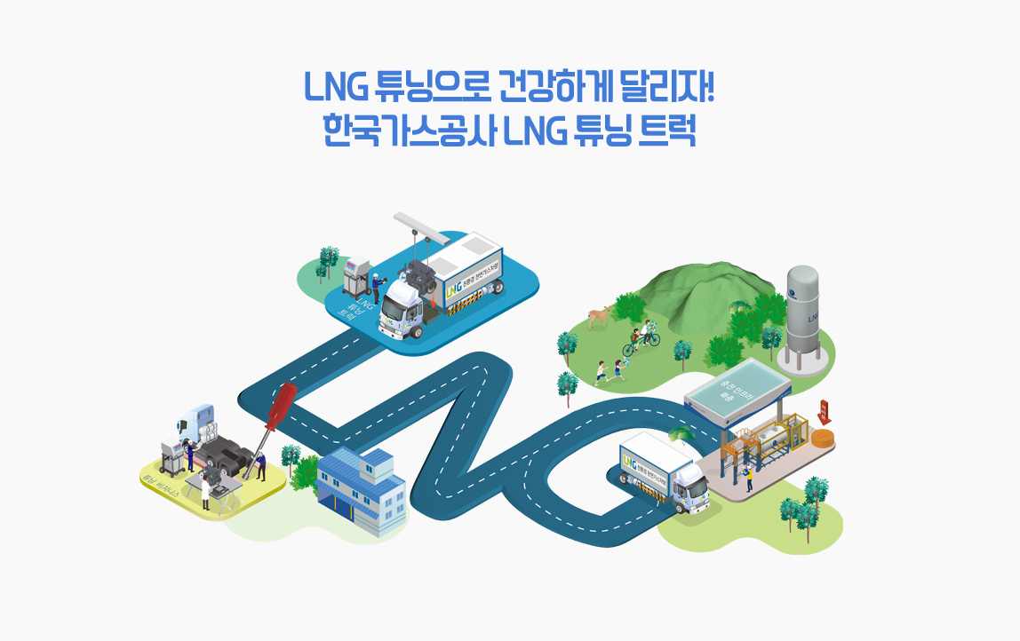 LNG 튜닝으로 건강하게 달리자! 한국가스공사 LNG 튜닝 트럭